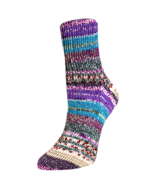Rellana Garne Flotte Socke 4-Ply Woolfree Bamboo Purplerain (3113)