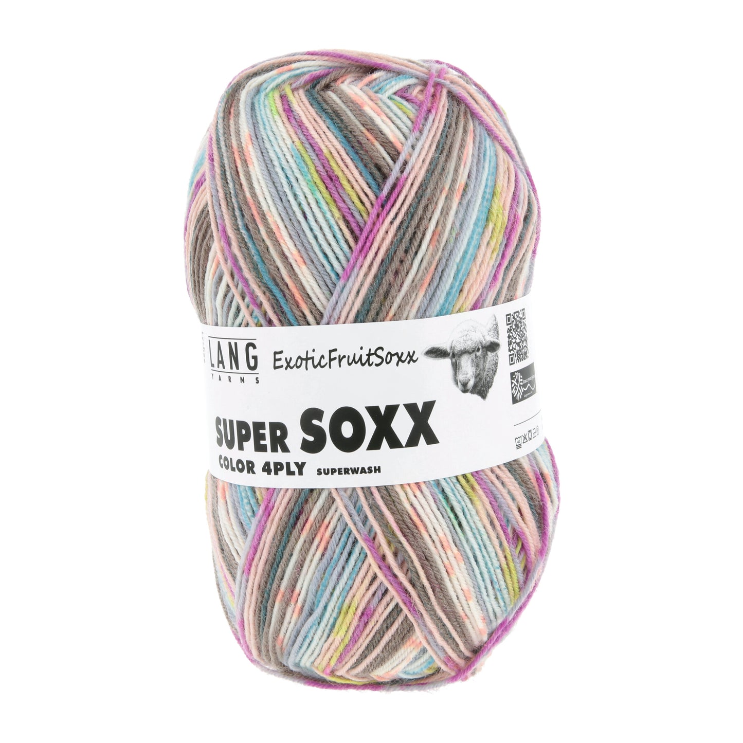 Lang Yarns Super Soxx Color 4 Ply Exotic Fruit Soxx Lychee (0568)