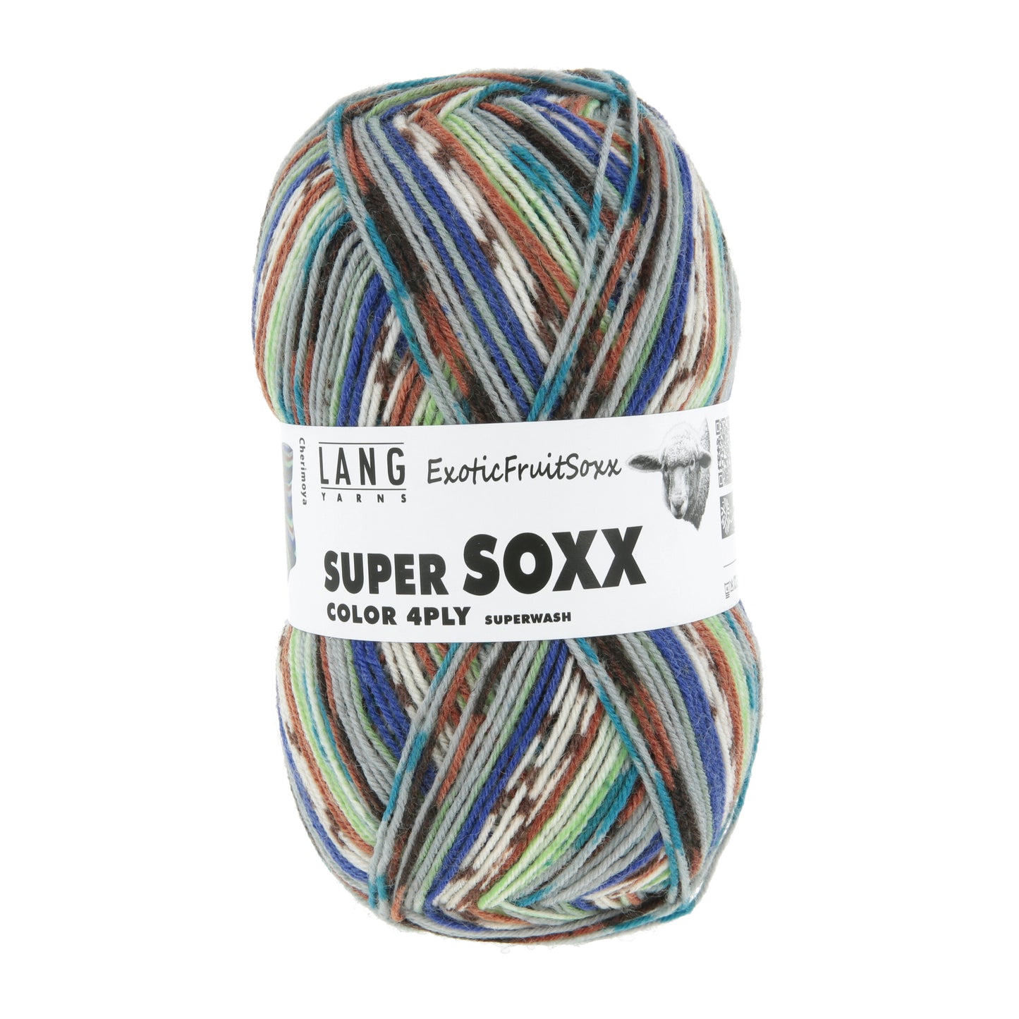 Lang Yarns Super Soxx Color 4 Ply Exotic Fruit Soxx Cherimoya (0569)