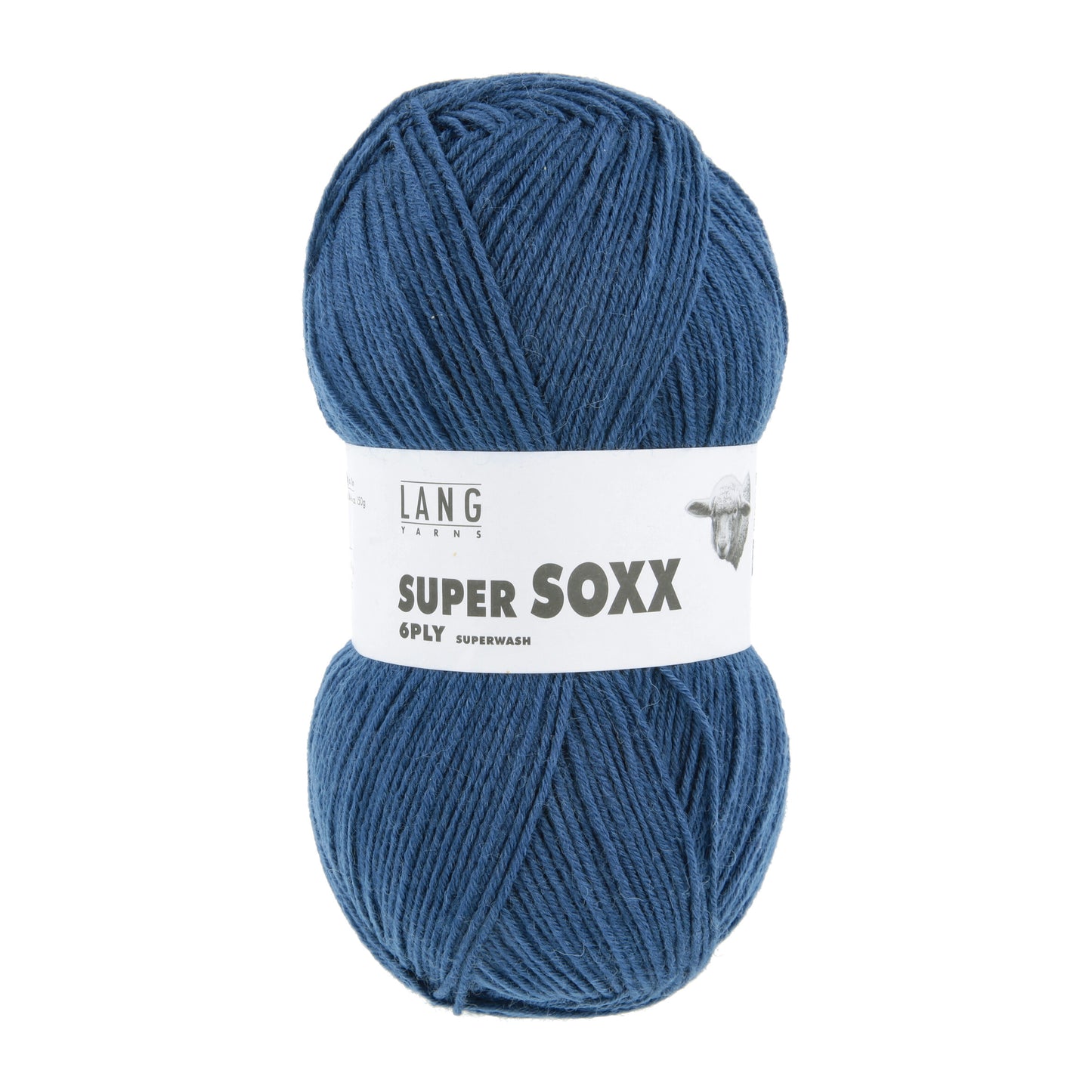 Lang Yarns Super Soxx 6 Ply Superwash UNI Ocean Blue (0010)