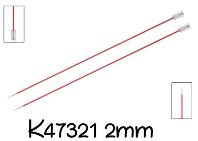 Knitpro Zing Breinaald met knop 40cm 2 mm