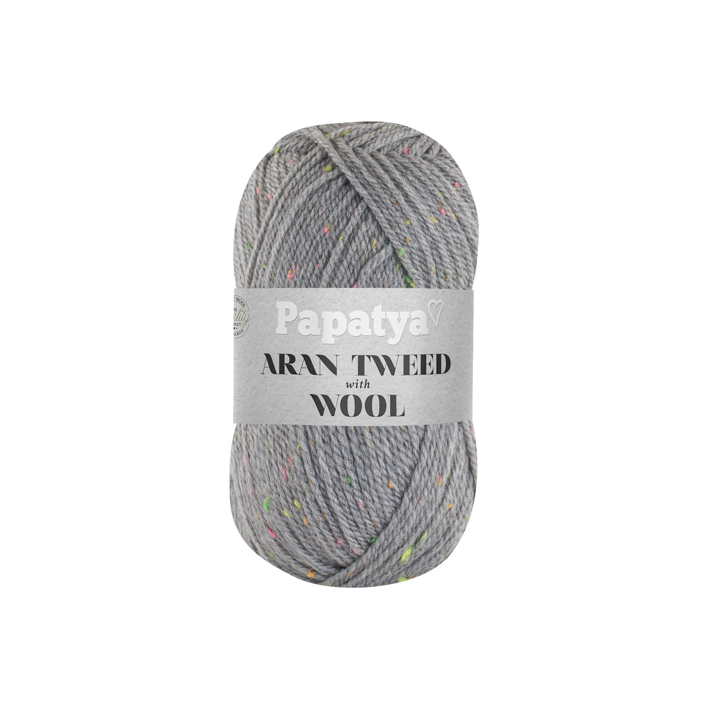 Papatya Aran Tweed with Wool Light Grey (2140)