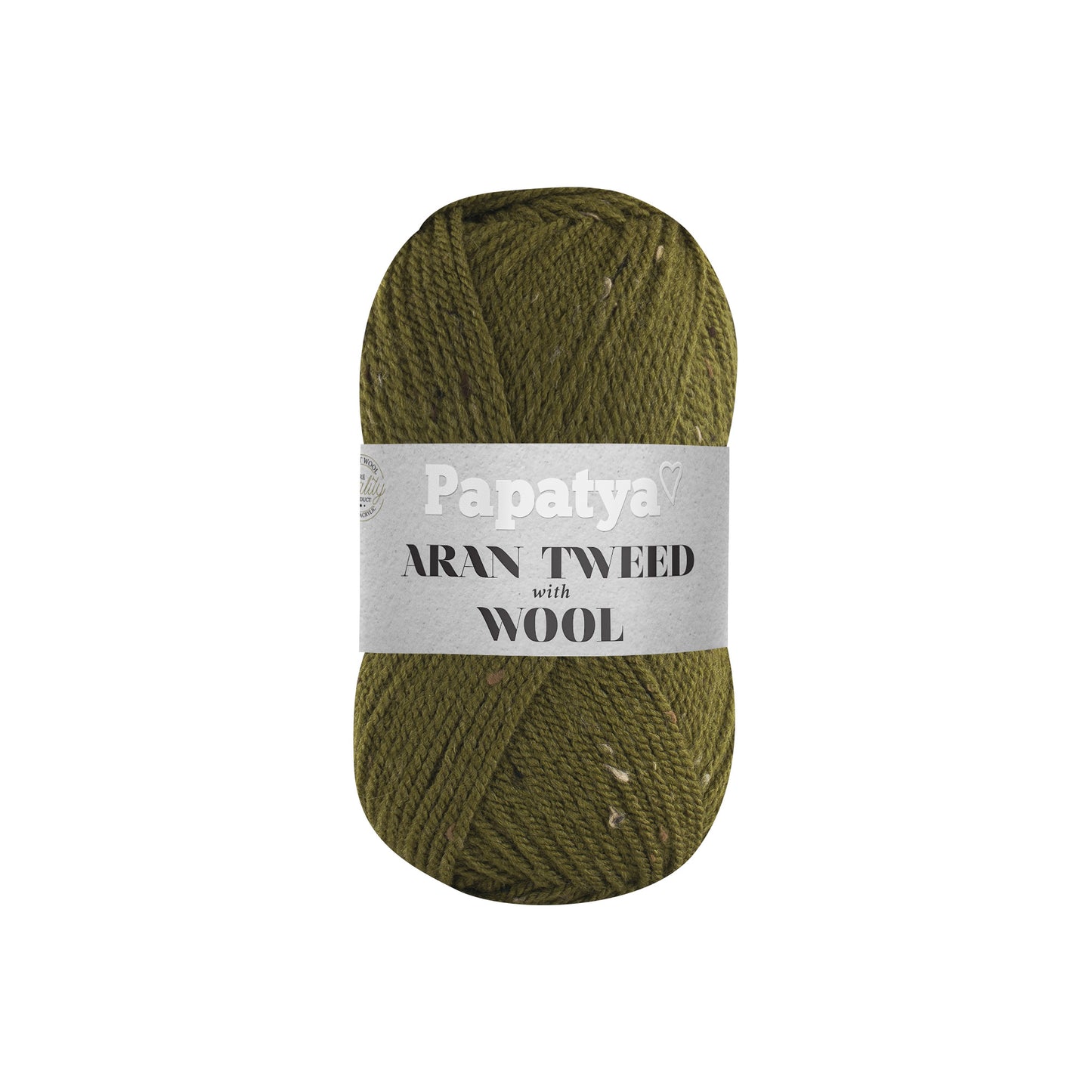 Papatya Aran Tweed with Wool Army (6970)