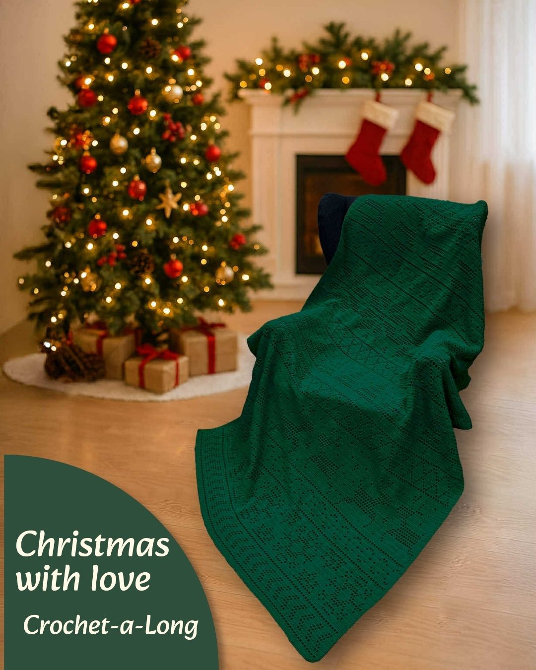 Kerstdeken filet 2025 / Christmas with love (crochet-a-long) (Cedre) (LIMITED EDITION)