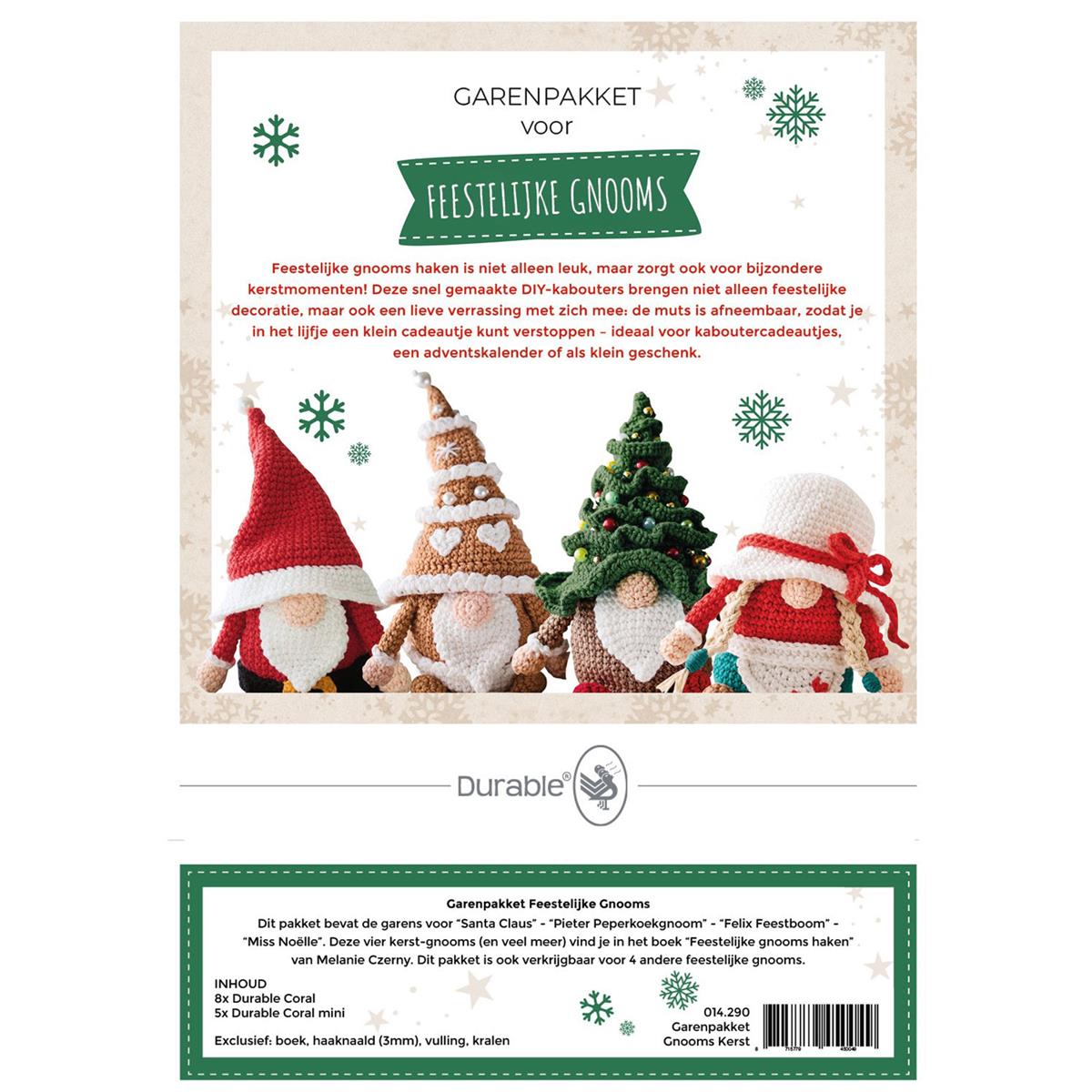 Feestelijke Gnooms haken Garenpakket Kerst Gnooms