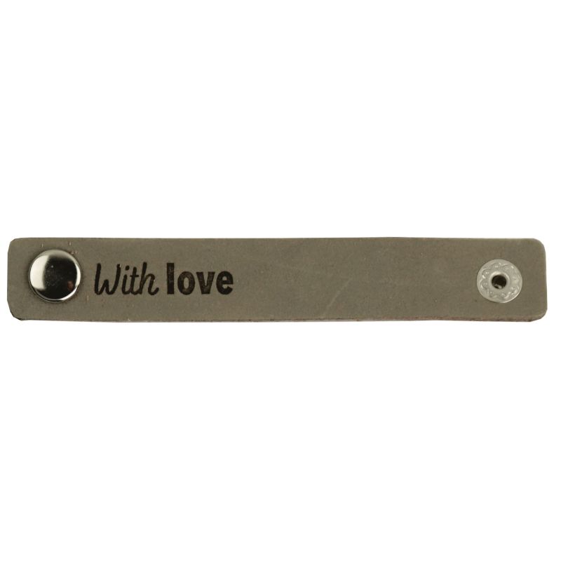 Durable Leren Label With Love 10 x 1.5 cm