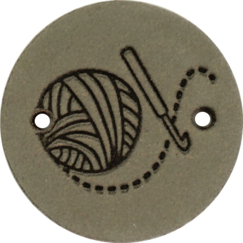Durable Leren Label Crochet rond 2 cm
