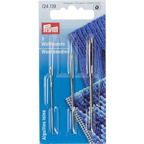 Prym 124119 Wol- en smyrnanaald staal No.1,3,5 zilverkleurig