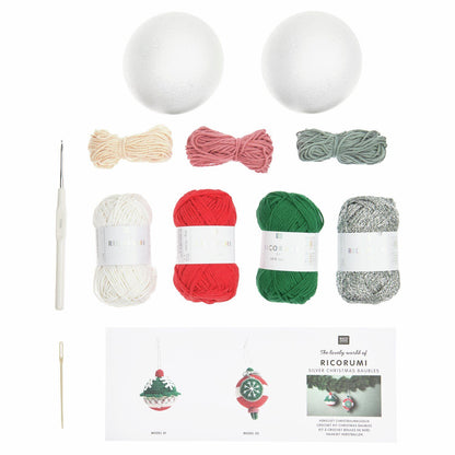 Ricorumi haakset kerstballen Silver