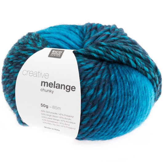 Rico Creative Melange Chunky Donker Turquoise (010)