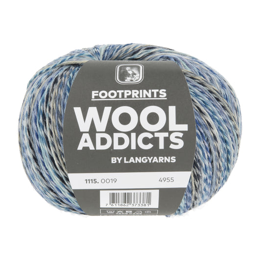 Lang Yarns Wool Addicts FootPrints Water (0019)