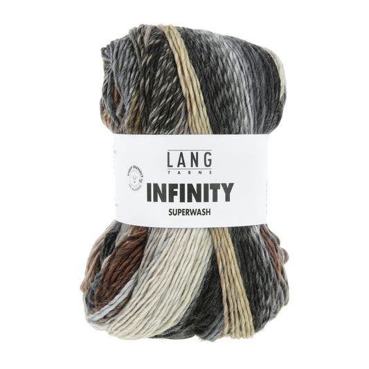 Lang Yarns Infinity Grey with Brown (0007)