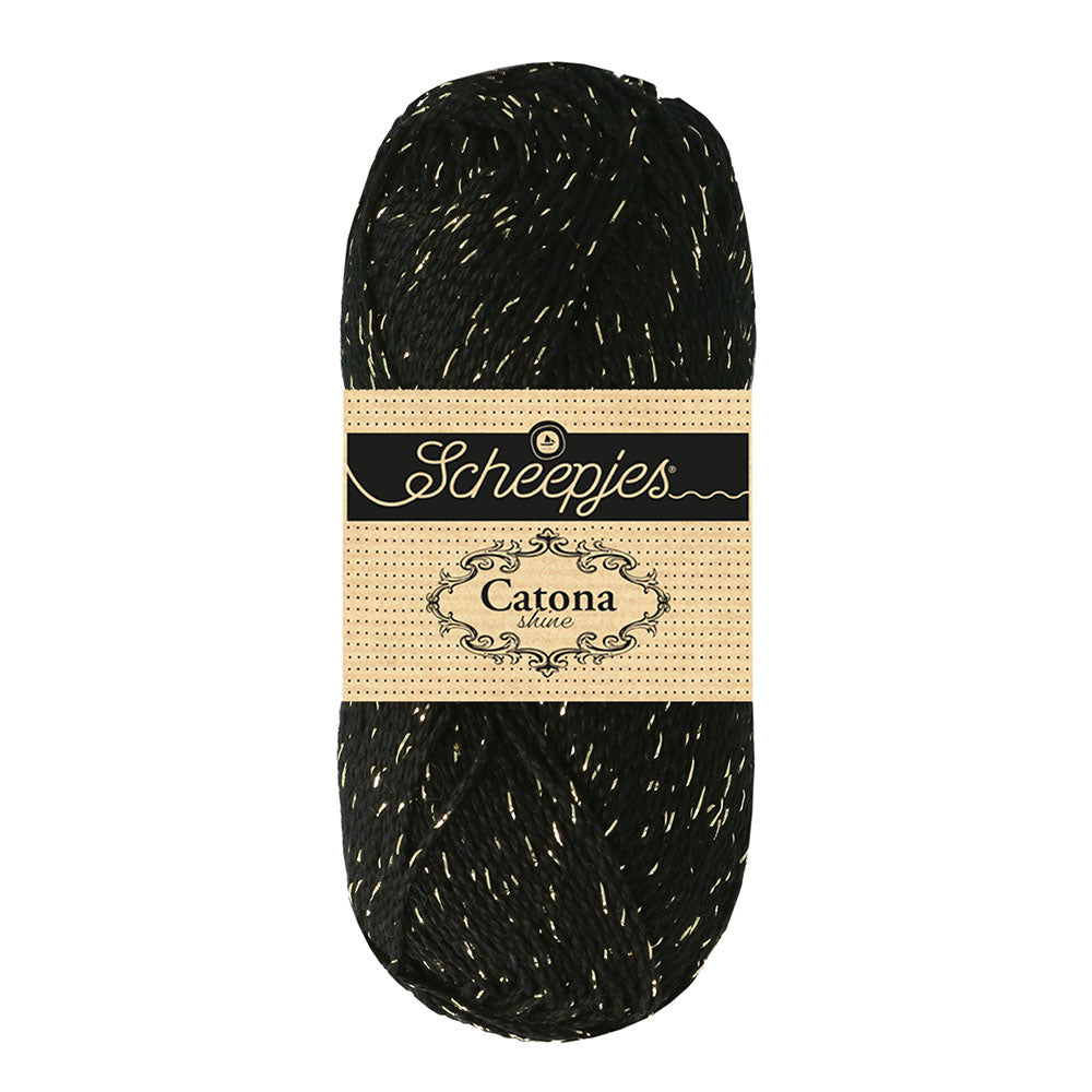 Scheepjes Catona Shine Jet Black Gold (110-G)