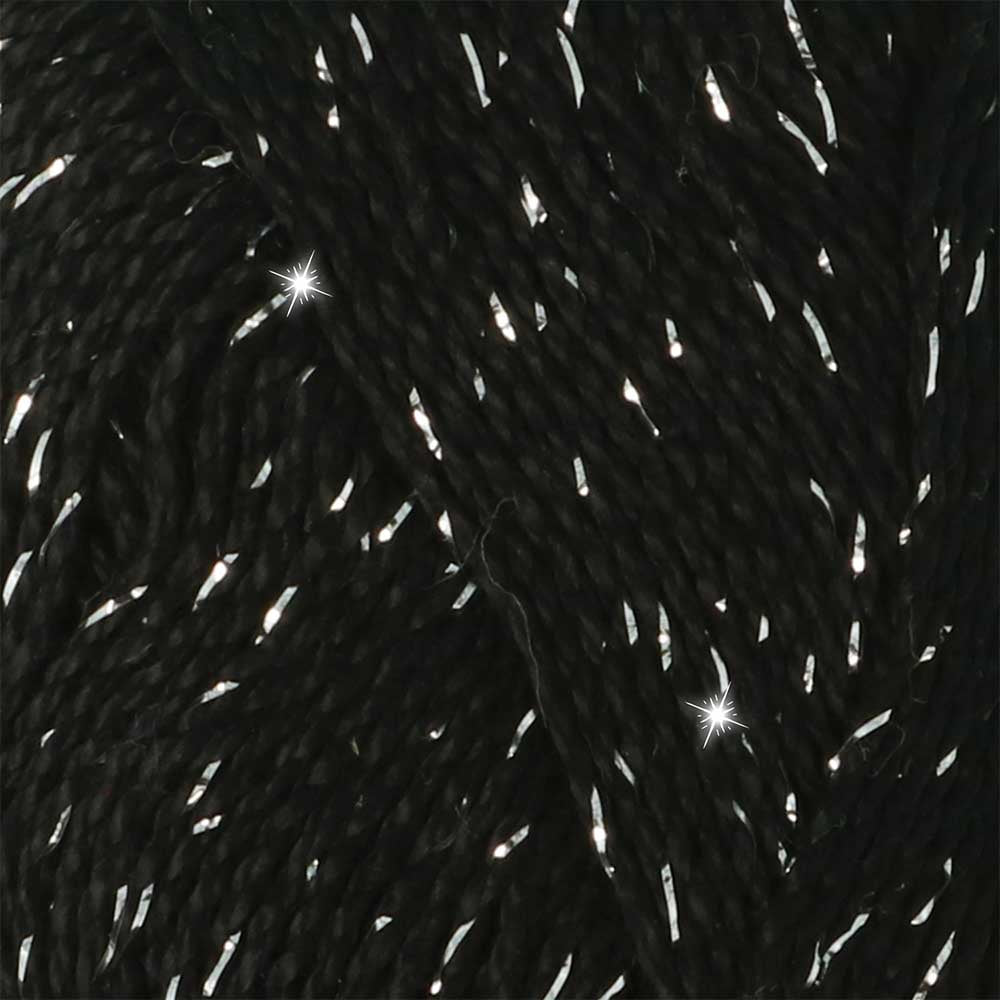 Scheepjes Catona Shine Jet Black Silver (110-S)