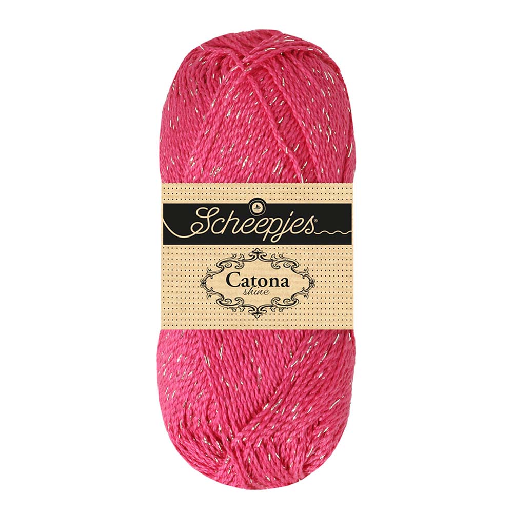 Scheepjes Catona Shine Shocking Pink Silver (114-S)
