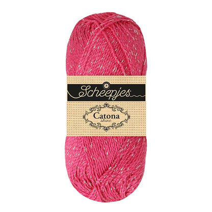 Scheepjes Catona Shine Shocking Pink Silver (114-S)