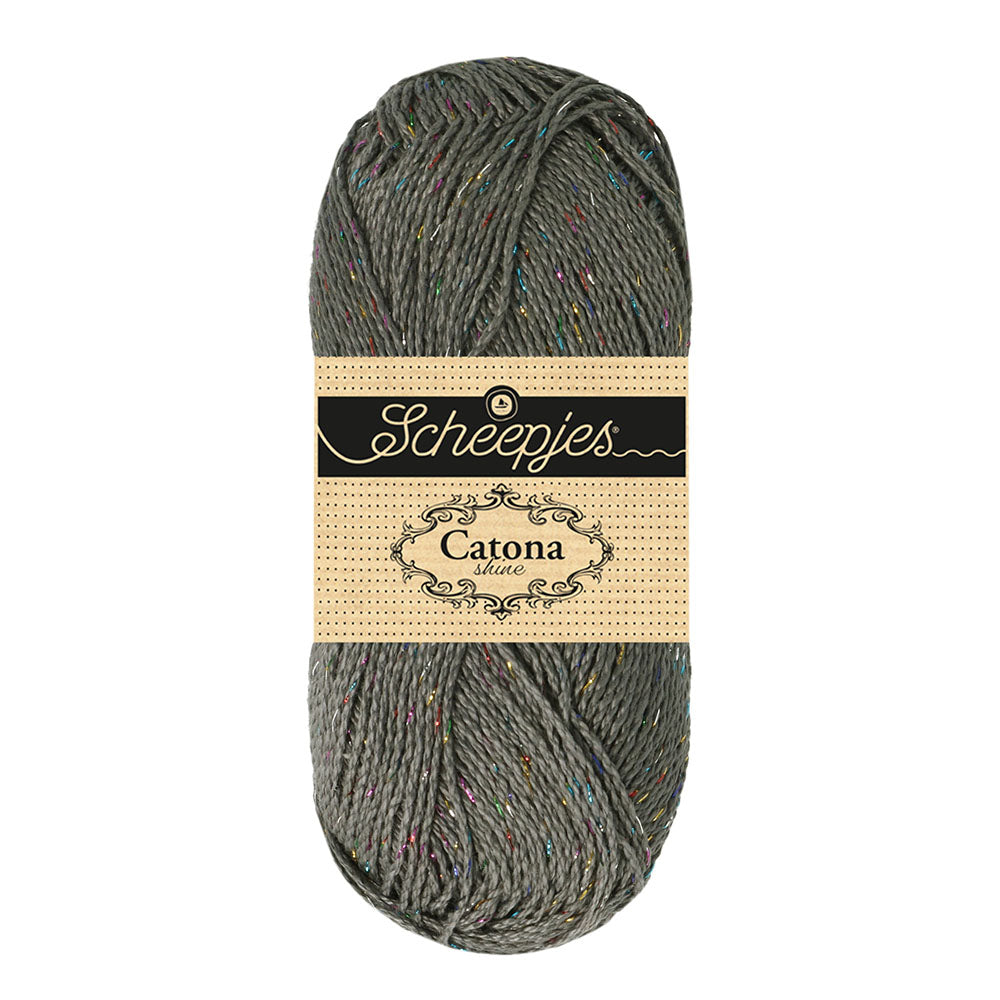 Scheepjes Catona Shine Metal Grey Rainbow (242-R)