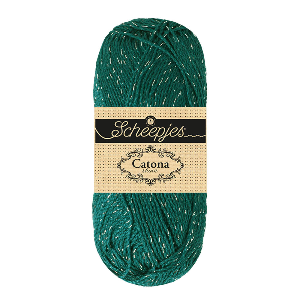 Scheepjes Catona Shine Dark Teal Silver (401-S)