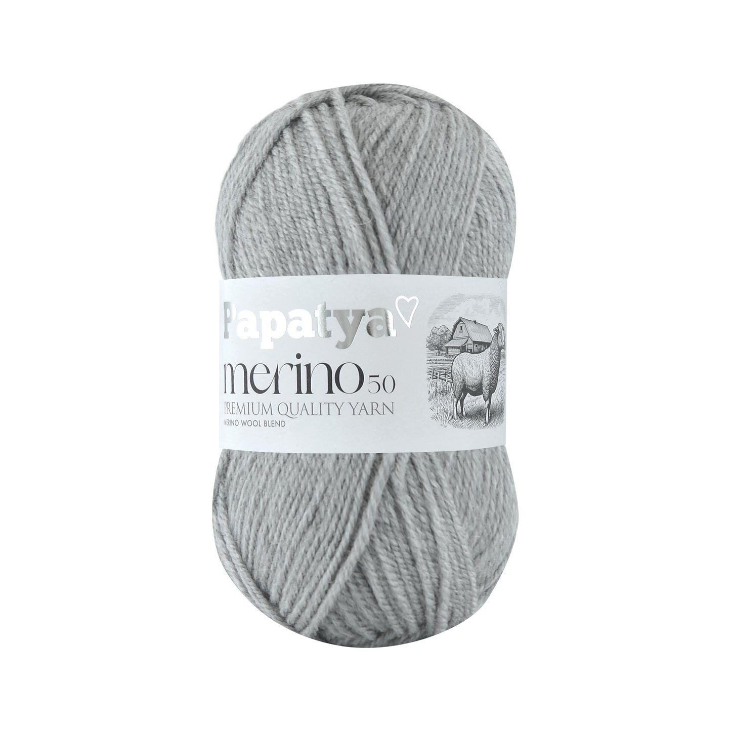 Papatya Merino 50 Grey (2140)