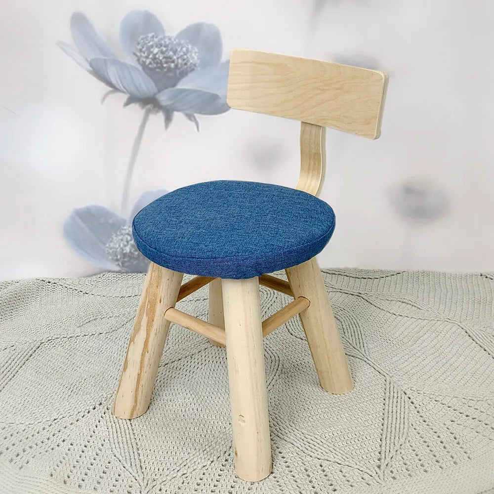 Houten stoel met rugleuning