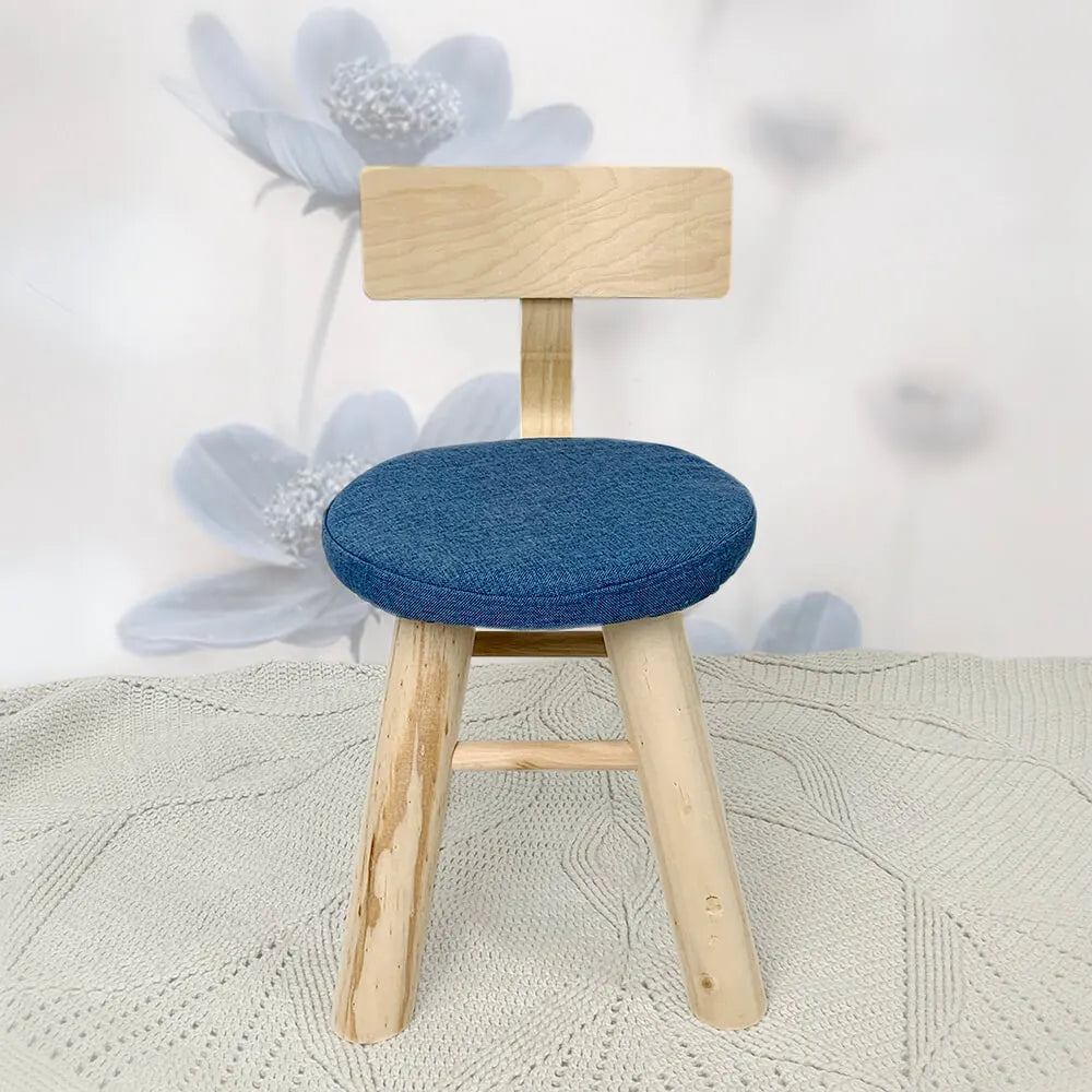 Houten stoel met rugleuning