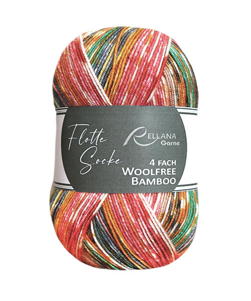 Rellana Garne Flotte Socke 4-Ply Woolfree Bamboo Summertime (3111)