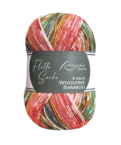 Rellana Garne Flotte Socke 4-Ply Woolfree Bamboo Summertime (3111)