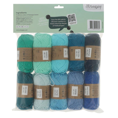 Scheepjes Catona colour pack 10x25g - Blueberry Fizz