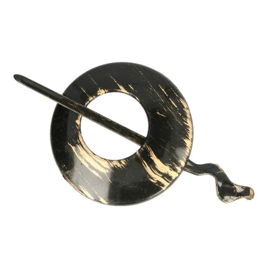 Sjaal Sluiting 85 mm Black-Gold (278604-6)