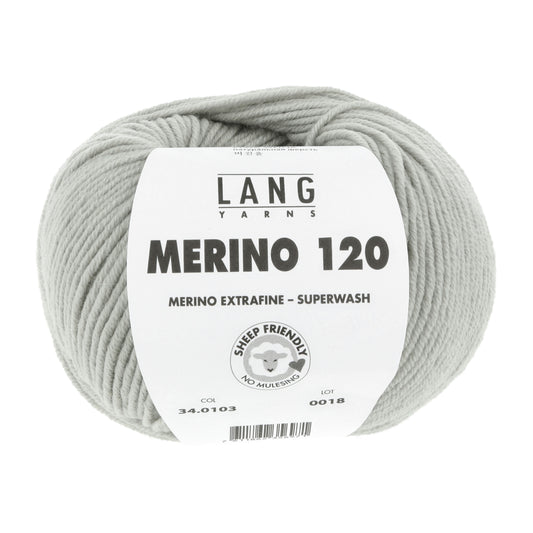 Lang Yarns Merino 120 Light Grey (34.0103)
