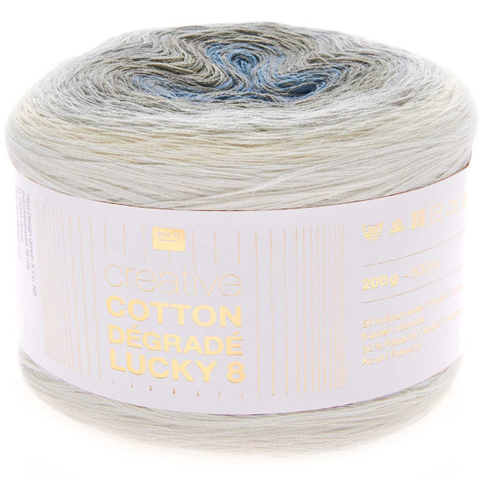 Rico Design Creative Cotton Dégradé Lucky 8 Cream-Grey (001)