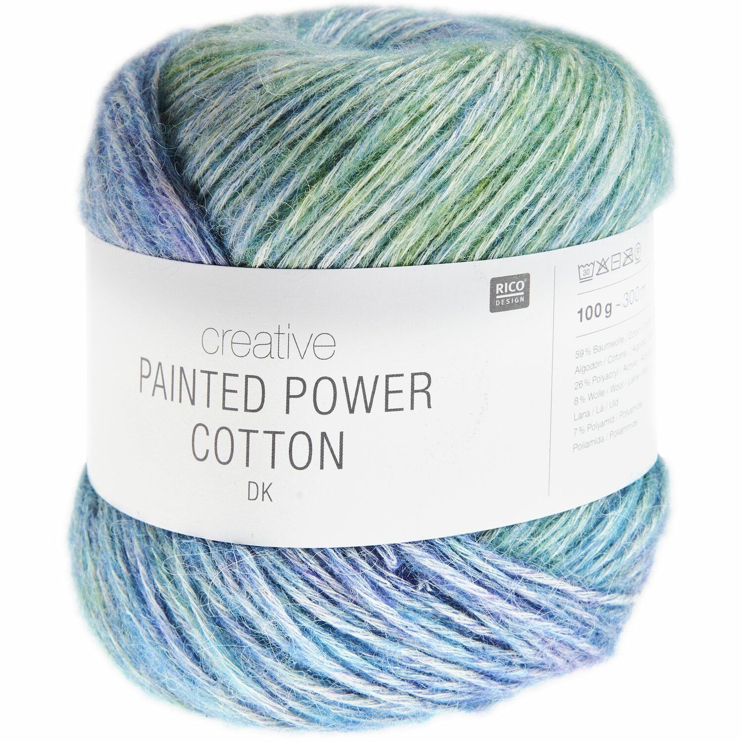 Rico Design Creative Painted Power Cotton DK Aqua Shades (011)