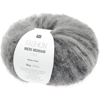 Rico Design Fashion Meri Mohair Print Stone Grey (008)