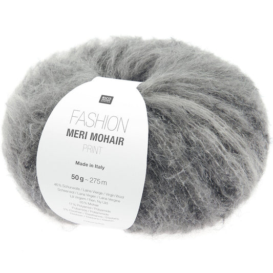 Rico Design Fashion Meri Mohair Print Stone Grey (008)