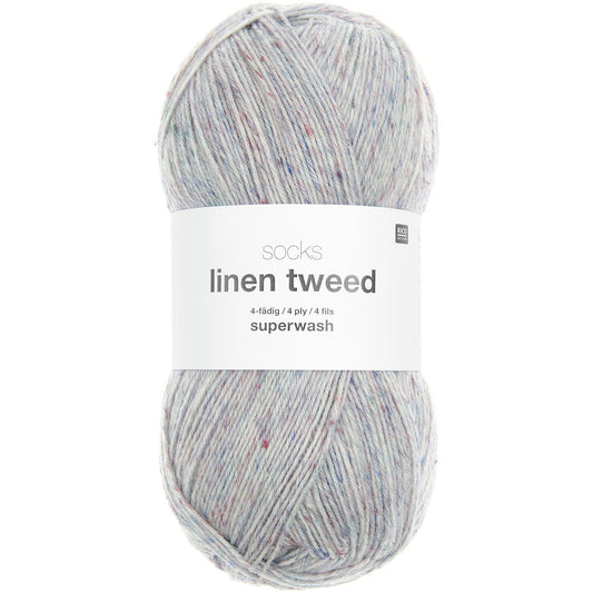 Rico Design Socks Linen Tweed Violets (004)