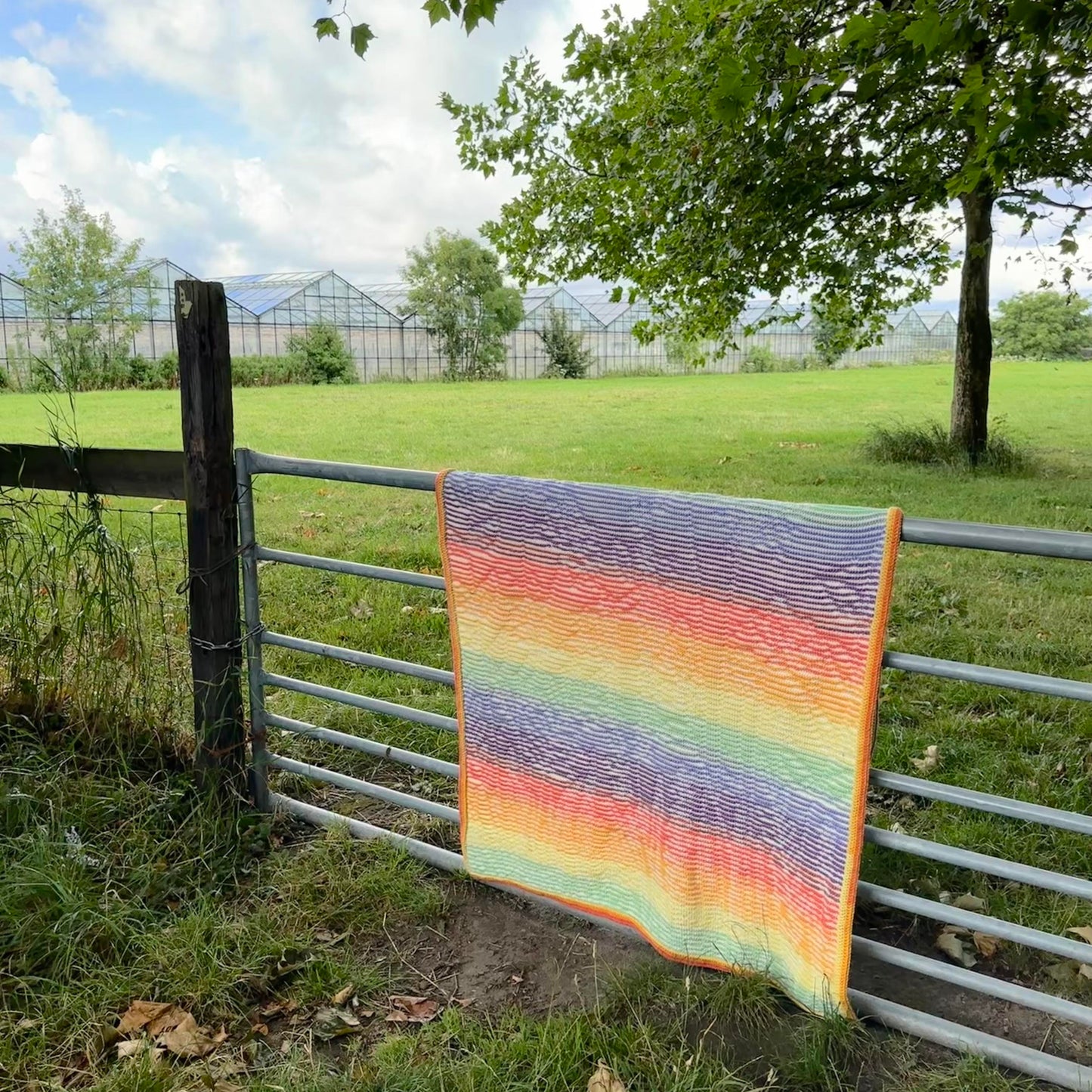 Lente deken uit A new day with overlay crochet (4 seasons Pakket)