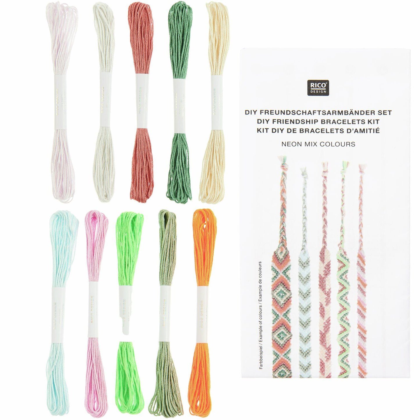 Ricorumi DIY-set vriendschapsarmbanden Neon Mix Colours
