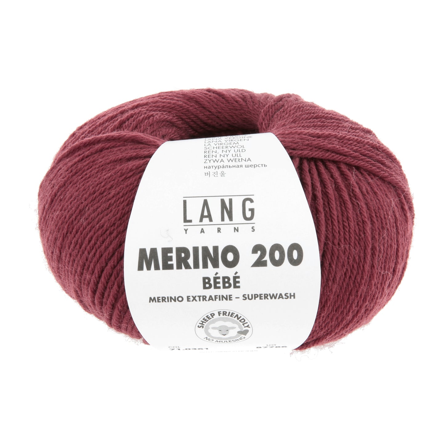 Lang Yarns Merino 200 Bebe Scarlet (0361)