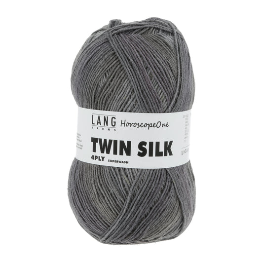 Lang Yarns Twin Silk 4 Ply HoroscopeOne Grey (0355)