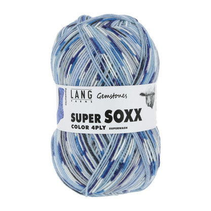 Lang Yarns Super Soxx 4 Ply Gemstones Aquamarine (0390)