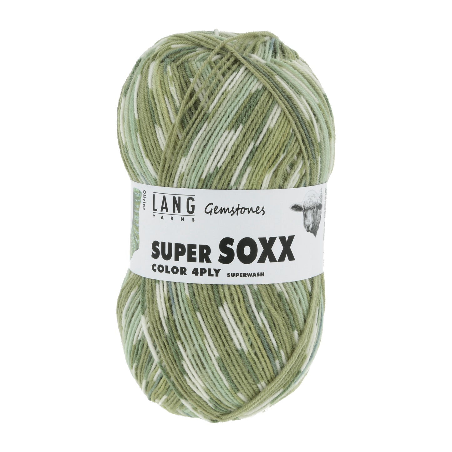 Lang Yarns Super Soxx 4 Ply Gemstones Olivine (0392)