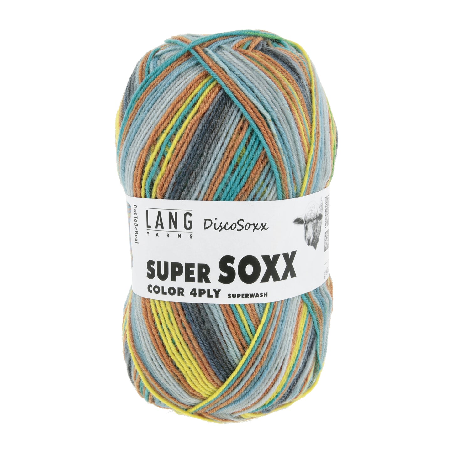 Lang Yarns Super Soxx Color 4 Ply Discosoxx Go to be Real (0522)