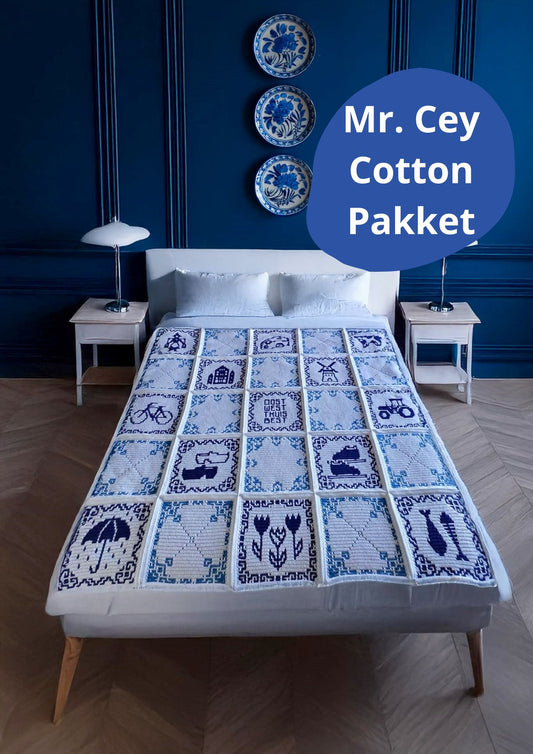 Delfts Blauwe Tegels / Royal Blue Tiles (KATOENPAKKET)