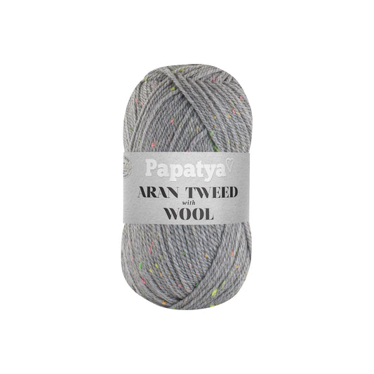 Papatya Aran Tweed with Wool Light Grey (2140)