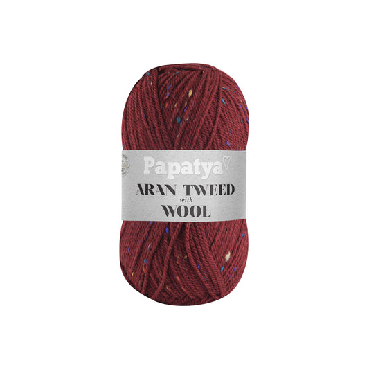 Papatya Aran Tweed with Wool Scarlet (3230)