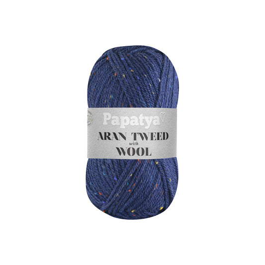 Papatya Aran Tweed with Wool Marine (5260)