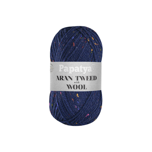 Papatya Aran Tweed with Wool Navy (5280)