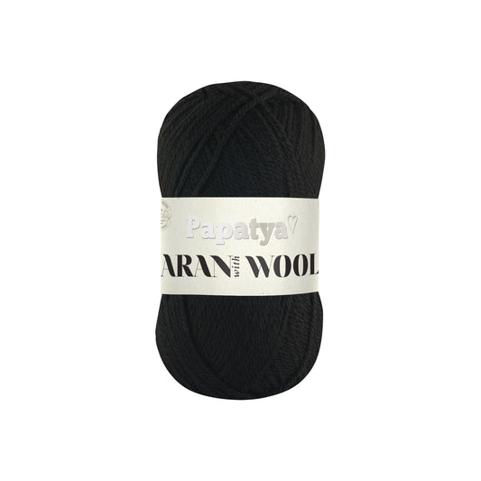 Papatya Aran with Wool Black (2000)
