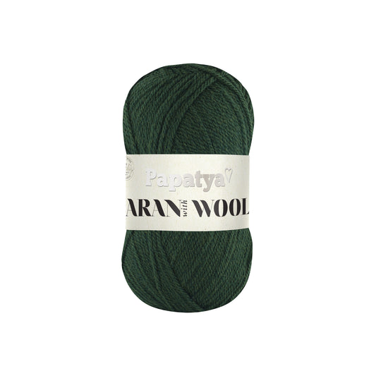 Papatya Aran with Wool Bottle Green (56150)