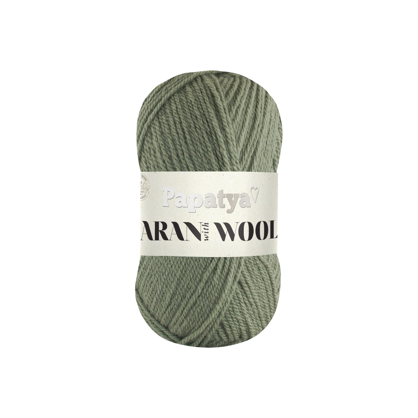 Papatya Aran with Wool Sage Green (6620)